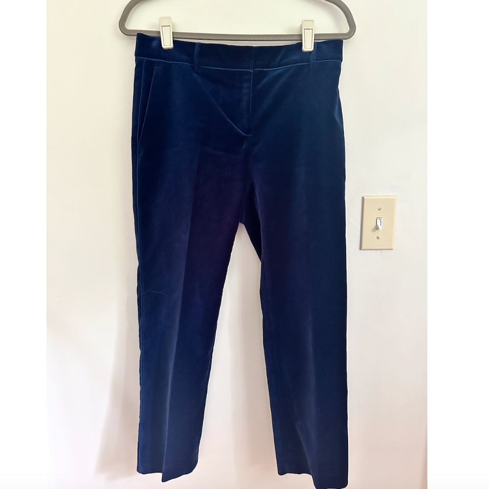 Ann Taylor Blue Velvet Pants, Size 4